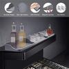30-inch kitchen stove top rack, stainless steel built-in non-slip rubber mat spice rack for flat-top stoves, kitchen organizer rack