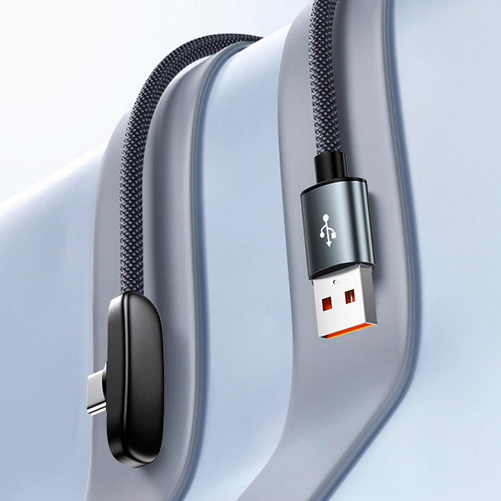 Кабель для быстрой зарядки 100 Вт Прямой угол 90 градусов USB Type-C Кабель для передачи данных Мобильный телефон Быстрая зарядка Кабель для передачи данных для Samsung MI