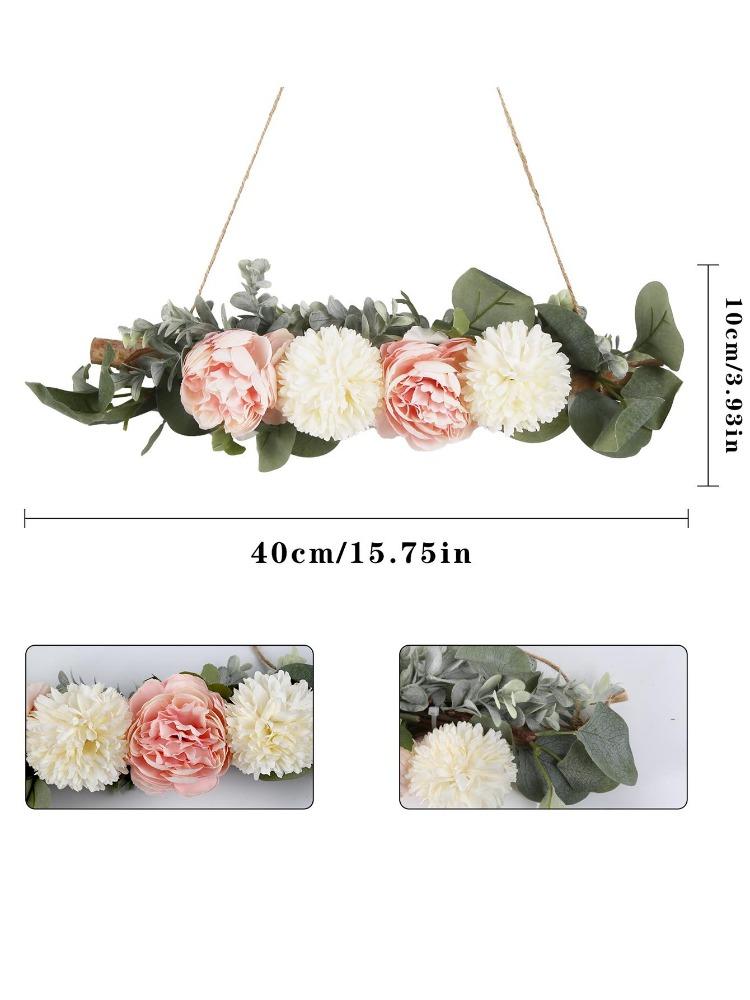 1 шт. искусственный эвкалипт гортензия пион Swag настенный декор бревенчатая ветка подвесной обруч для спальни, гостиной, ванной комнаты, настенный декор