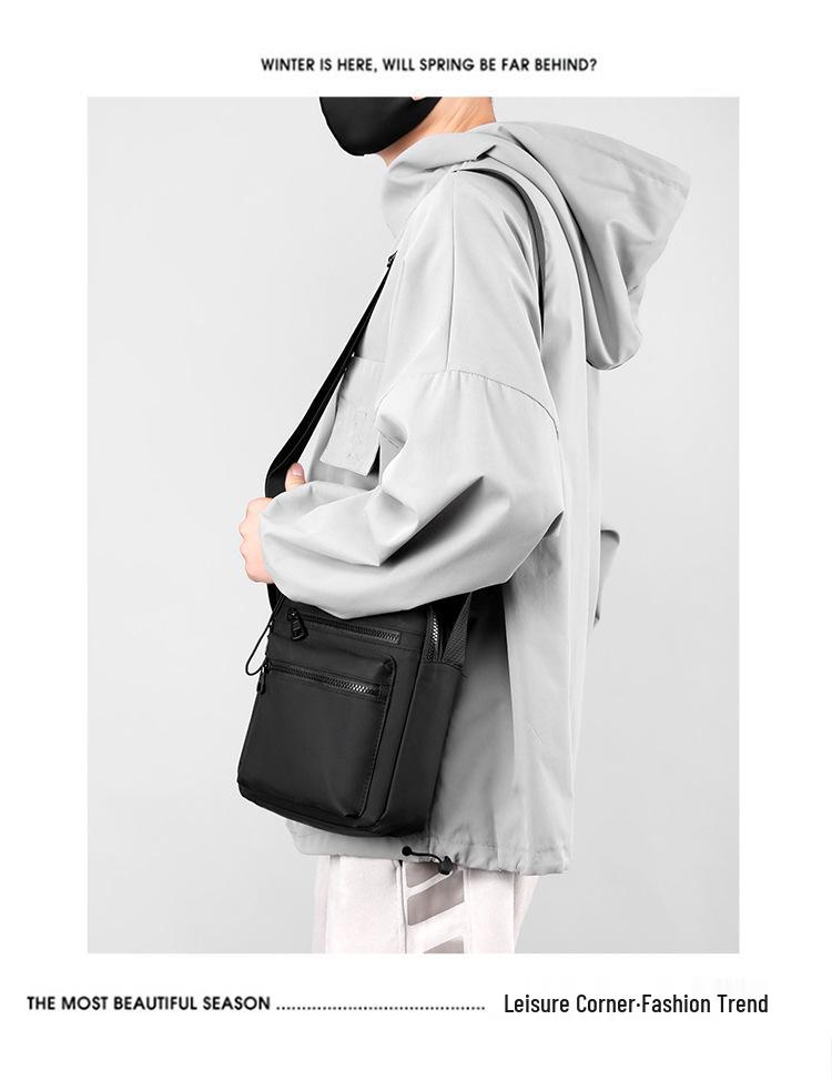 Men's Waterproof Large Capacity Casual Crossbody Tablet Bag