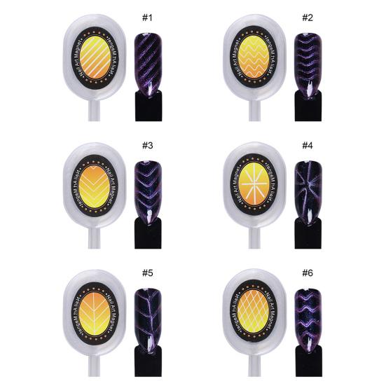 Полоса волна лист магнитная доска DIY УФ кошачий глаз гель-лак для ногтей маникюрный инструмент