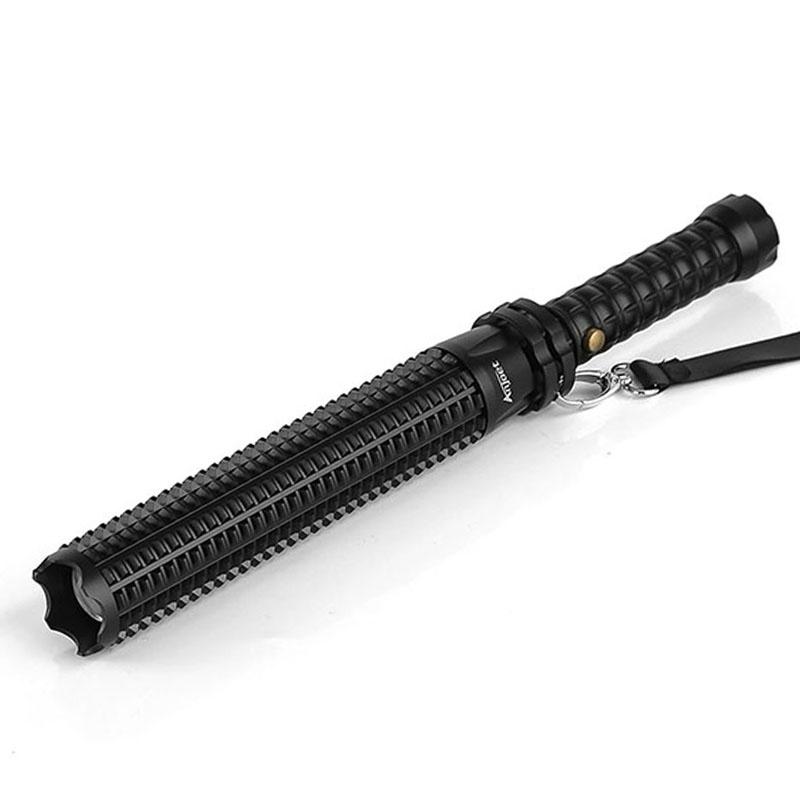 Telescopic Zoom Flashlight Self Defense Super Bright Flashlight With Knurled Handle