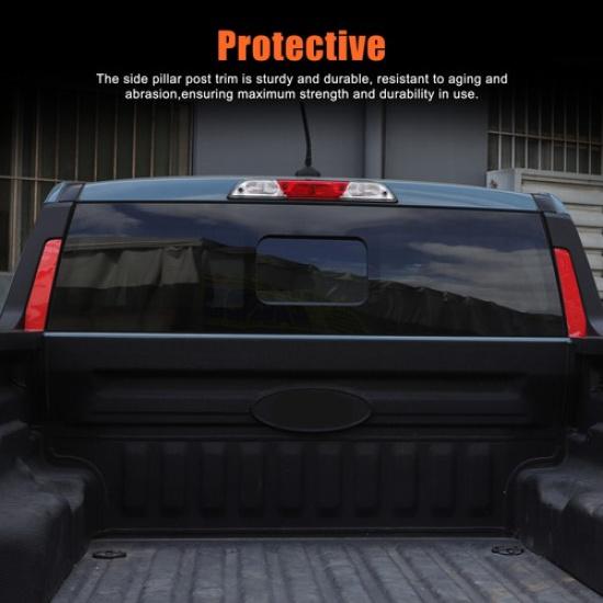 Reflective Red Rear Window Spoiler Pillar Cover Trim For Ford Maverick 22-25
