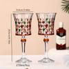 2 шт./компл. Бокалы для красного вина с ручной росписью и роскошными стеклянными чашками Радужный блеск Ручная роспись для иностранного вина Маленькие и уникальные бокалы для шампанского Win