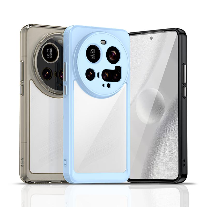 Акриловый противоударный чехол для телефона Xiaomi 15 Ultra Candy Color Frame Прозрачная задняя крышка Чехлы для Xiaomi Mi 15 Ultra Shell