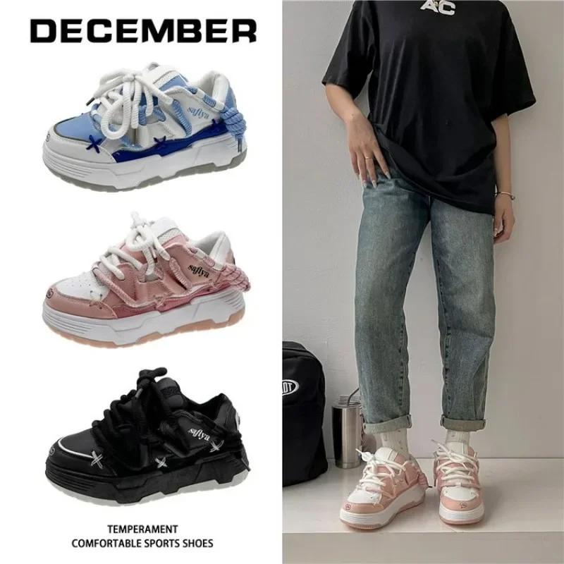 Fashion 2024 Summer Women Chunky Sneakers Design Bread Shoes Platform Comfortable Fashion Sports Shoes for Woman Zapatillas De Mujer