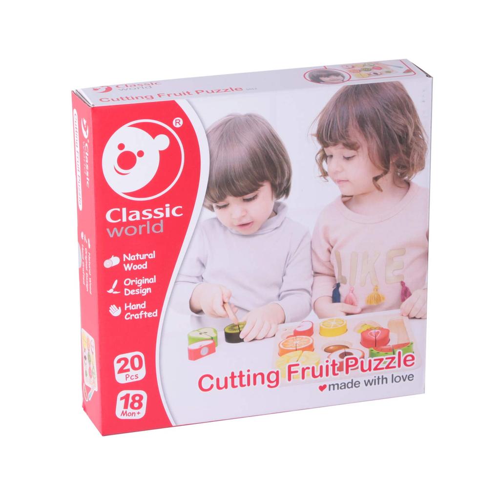 Классический пазл для нарезки фруктов, красочный пазл для сопоставления форм фруктов, деревянная игрушка для ролевых игр, идеально подходит для полугодовасий, для девочек и мальчиков, 1-й,