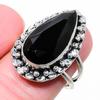 Black Spinel Gemstone 925 Sterling Silver Jewelry Ring Size 7.5 D1F78