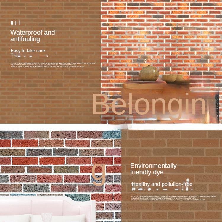 Бесшовные обои для гостиной и спальни с кирпичной стеной(45см*300см)