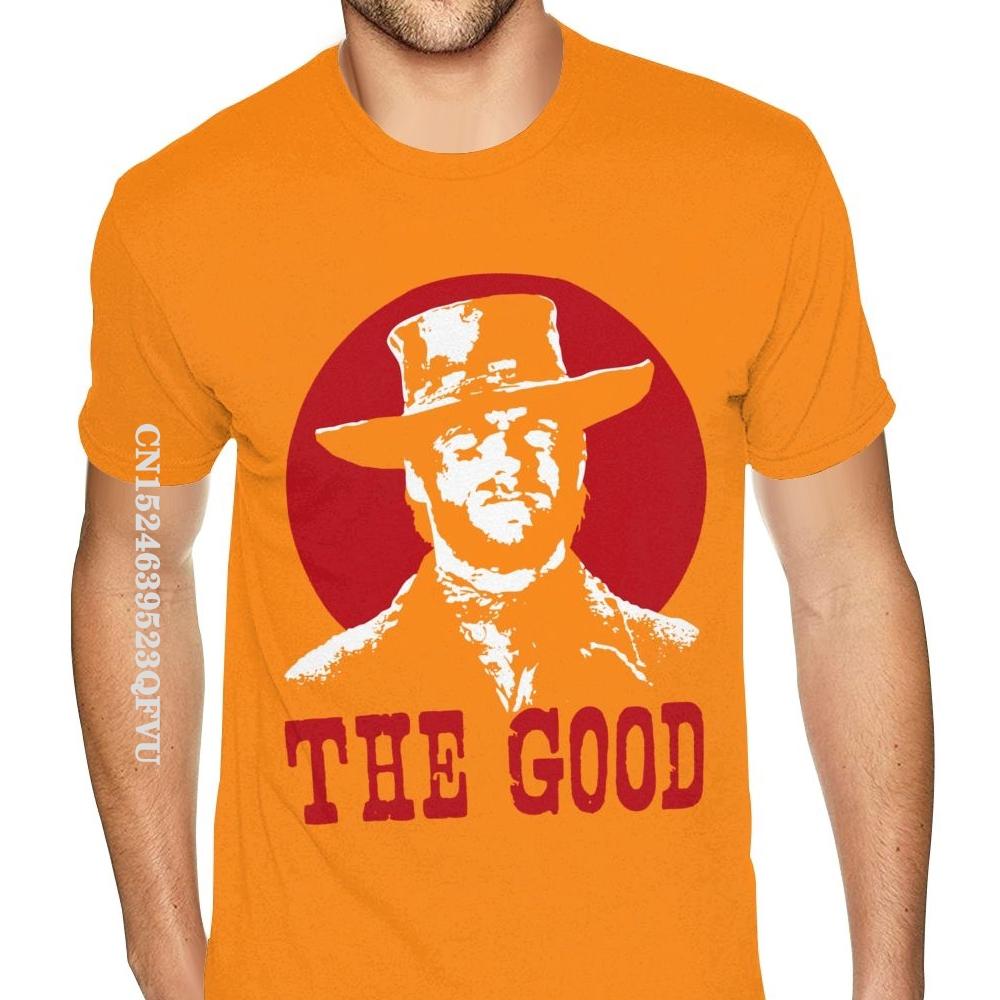 Геометрический The Good The Bad And The Ugly Клинт Иствуд Футболки Футболка Мужская Графическая Черные Футболки Рубашка