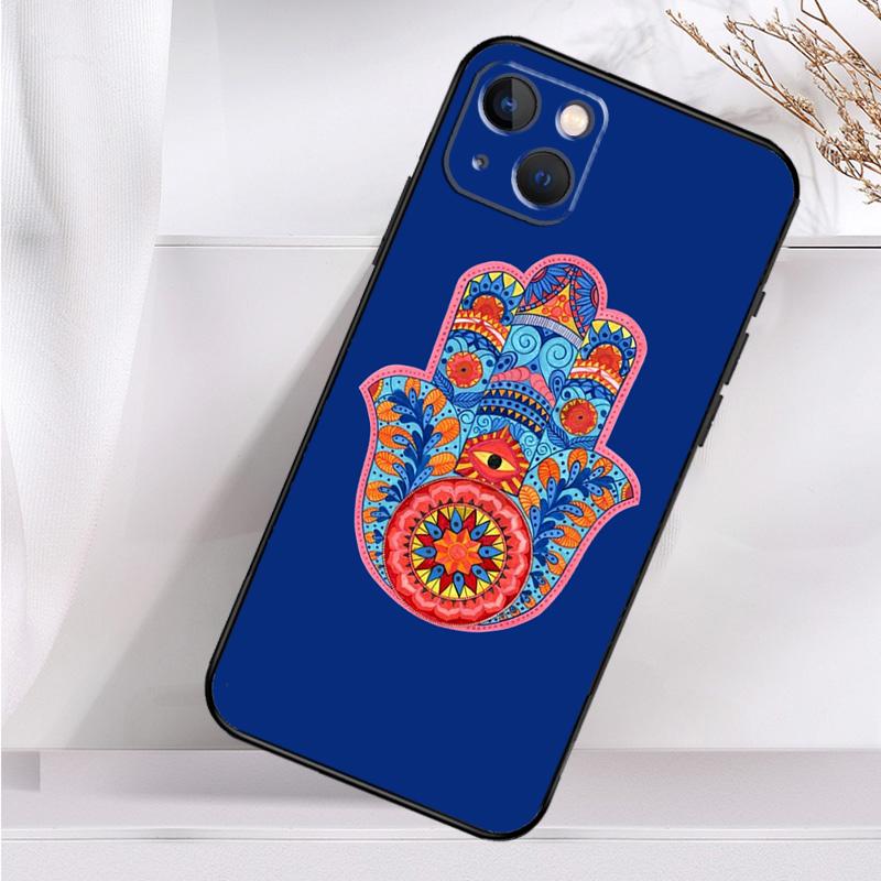 Hamsa Hand of Fatima Case For iPhone 14 13 12 11 16 15 Pro Max Mini Cover X XR XS 8 7 14 16 15 Plus Accessories