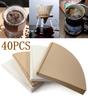 40PCS V-Shaped Coffee Filter Paper Cone Hand Punch Wood Pulp Drip Screen American Coffee Tea Strainer Bag Infuser Accessories