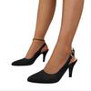 Fashion Designer Summer 2025 New Women Sandals Pointed Toe High Heels Shoes Elegant Dress Party Woman Slippers Slingback Pumps Zapatos