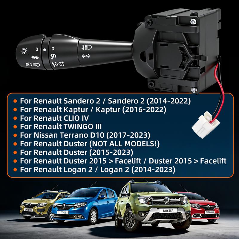 8201167981 Turn Signal Switch For Dacia Dokker Duster Lodgy Logan Sandero Renault Clio IV Fog Lamp Switch 8201167988 255400337R