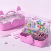 Multi-Layer Hairpin Storage Box Cute Girls Jewelry Box Children'S Hair Accessories Storage Box Portable Toy Storage Box
