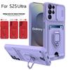Слайд Камера TPU Чехол Для Samsung S25 Ultra S24 S23 S21 Plus S20 Fe A51 A12 A23 Ударопрочная Броня Слоты для Карт Кошелек Силиконовый Чехол