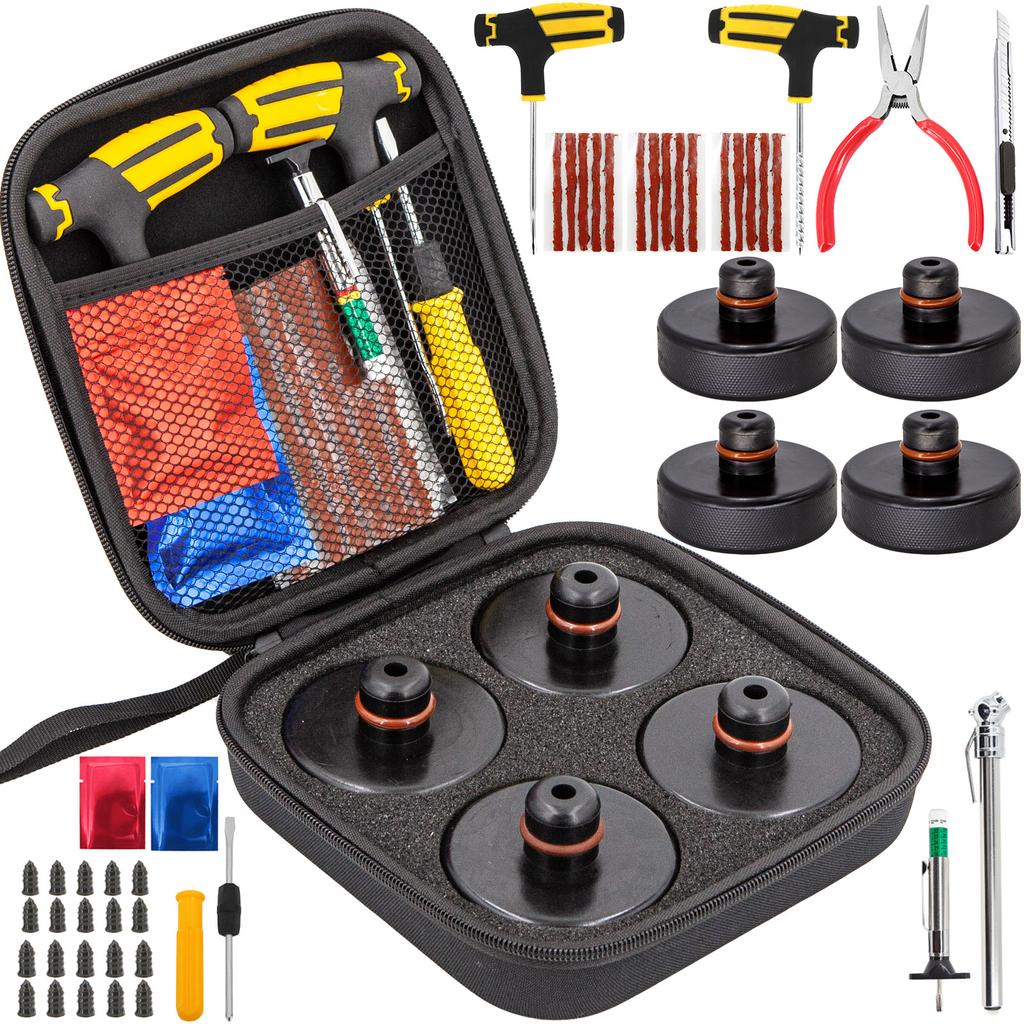 Rubber Lifting Jack Pad Axle Stand Adapter Pucks Tool Chassis For Tesla Model 3 S X Y Car Tire Repair Kit With Electric Pump