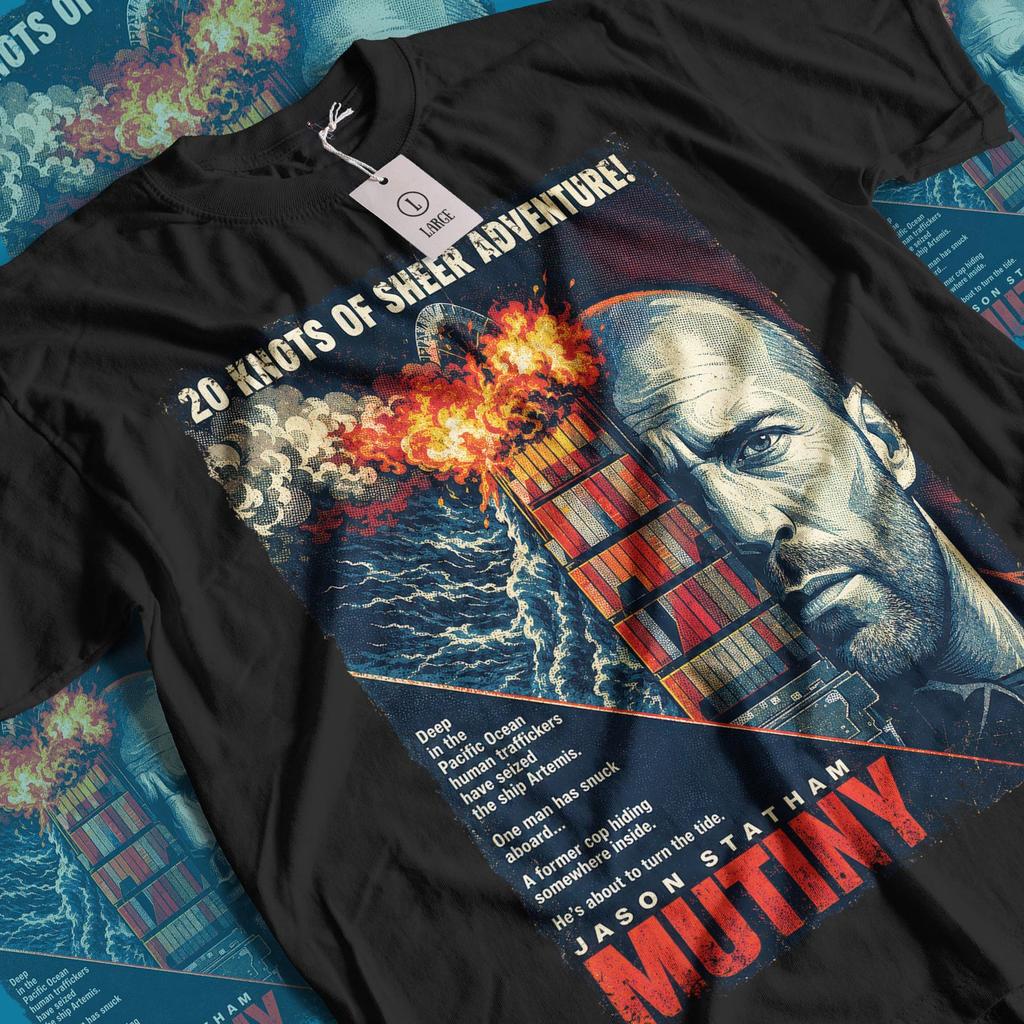 Jason Statham Mutiny Movie T-shirt: Vintage series Unisex Graphic Tee