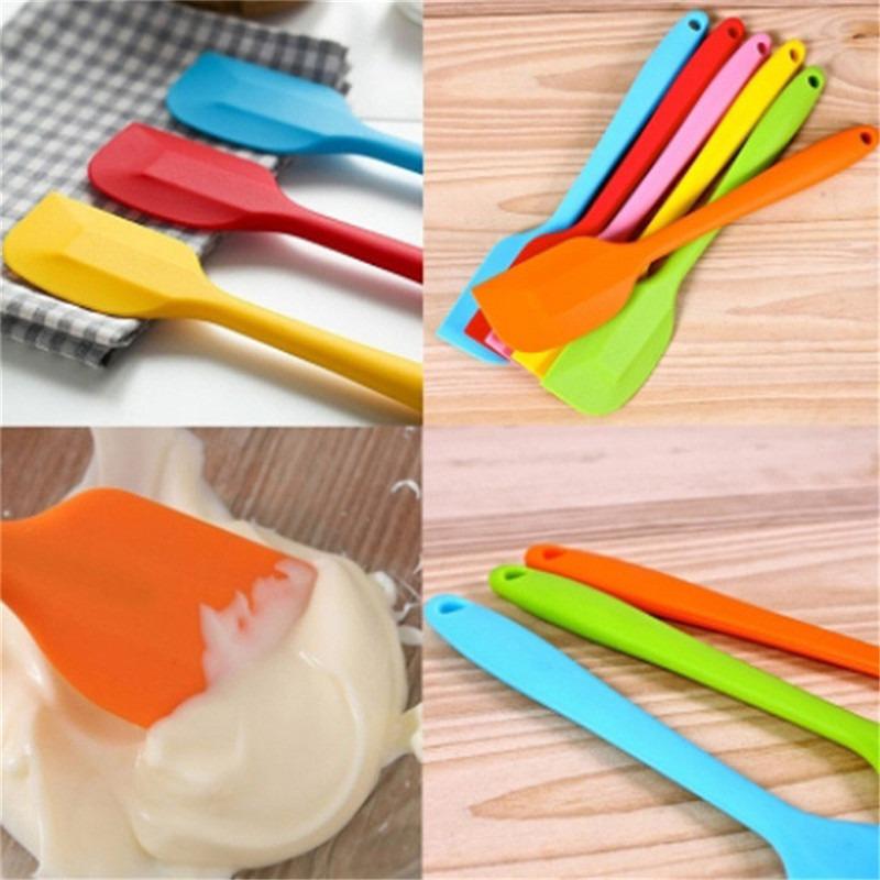 Heat Resistant Integrate Handle Silicone Spoon Scraper Kitchen Utensil Turners Spatula Pan Spatula Cake Kitchen Cooking Tool