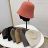 80 Australian Wool Bucket Hats Women's Autumn and Winter Literary Foldable Fashion Warm Bucket Hats