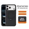 Совместим с iPhone 17 Pro Max: Магнитный чехол-подставка с текстурой Tech, тканевая защита от падений, подходит для iPhone 16 и 15.