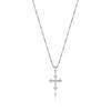 Модное ожерелье-подвеска из серебра 925 пробы с крестом и цирконом - европейский и американский хип-хоп стиль
