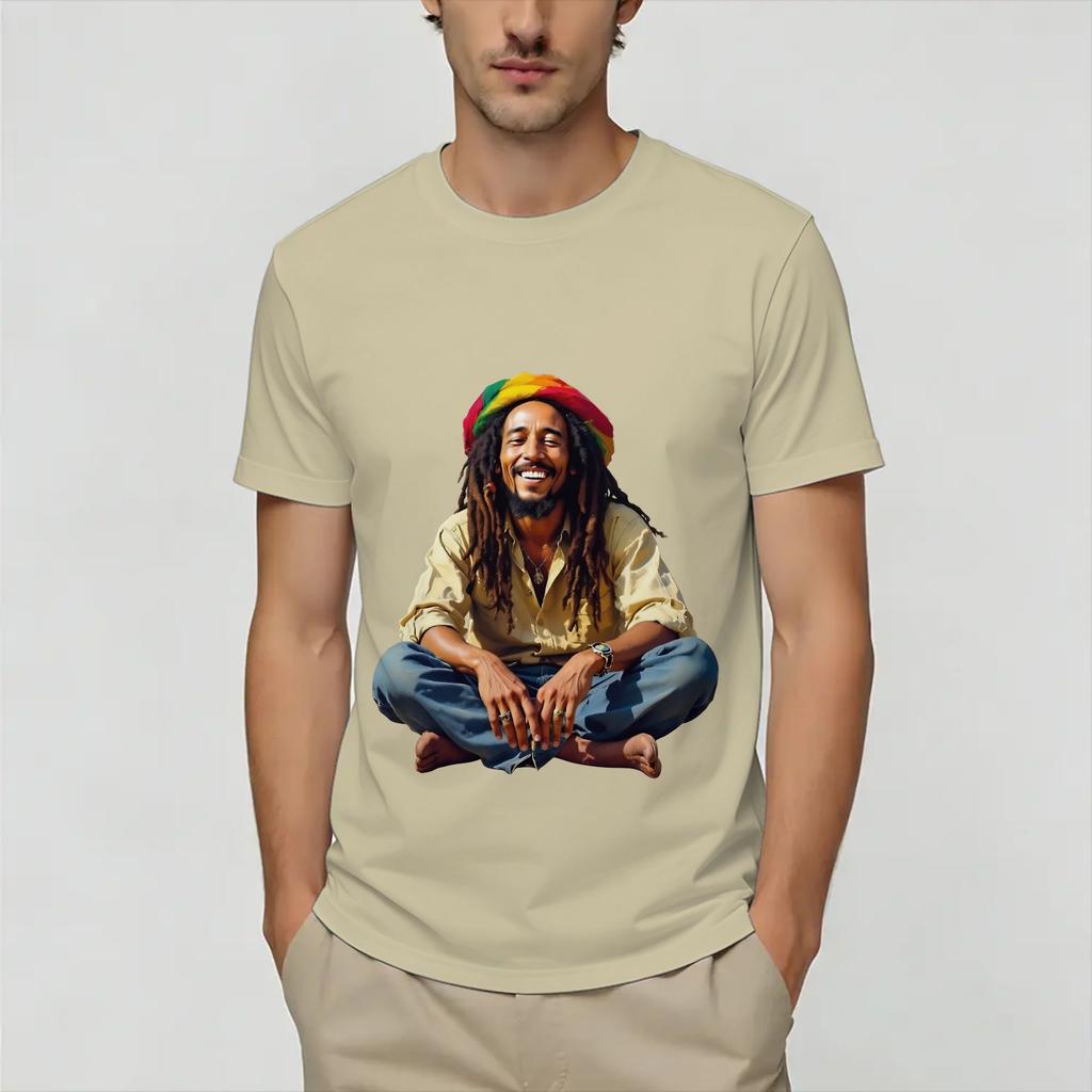Bob Marleys T Shirt For Unisex Pure Cotton Amazing Tshirts Crew Neck Tees Short Sleeve Clothing Plus Size
