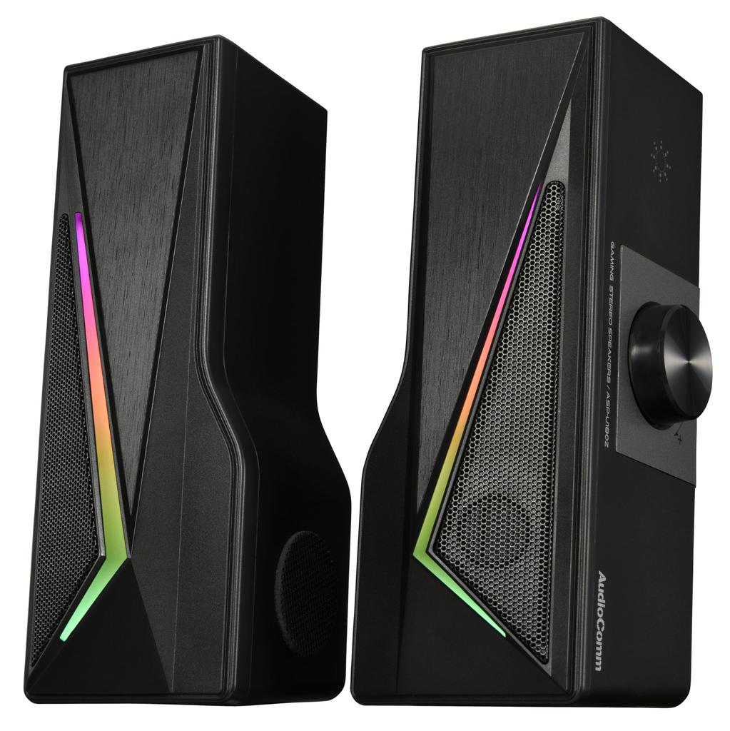 Ohm Denki AudioComm Speaker Wired USB Connection PC Speaker Illumination Glowing Gaming Speaker Gaming USB Powered Speaker OHM ASP-U180Z 03-5027