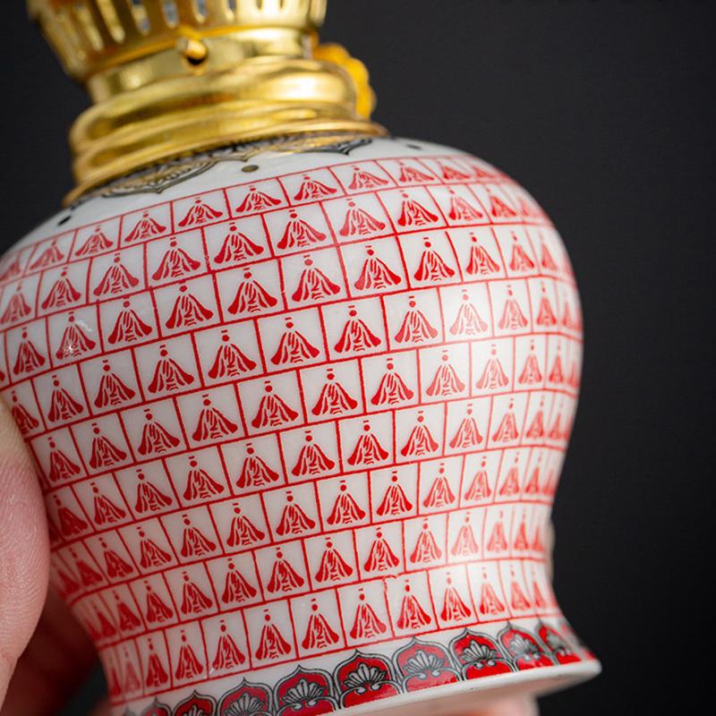 Китайский стиль DIY настольный орнамент масляная лампа чайный домик стеклянные винтажные керамические лампы гхи украшения для кабинета спальни