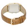 Casio Винтажные аналогово-цифровые часы унисекс с кожаным ремешком, золотистым циферблатом и кварцевым механизмом AQ-230EGL-9A