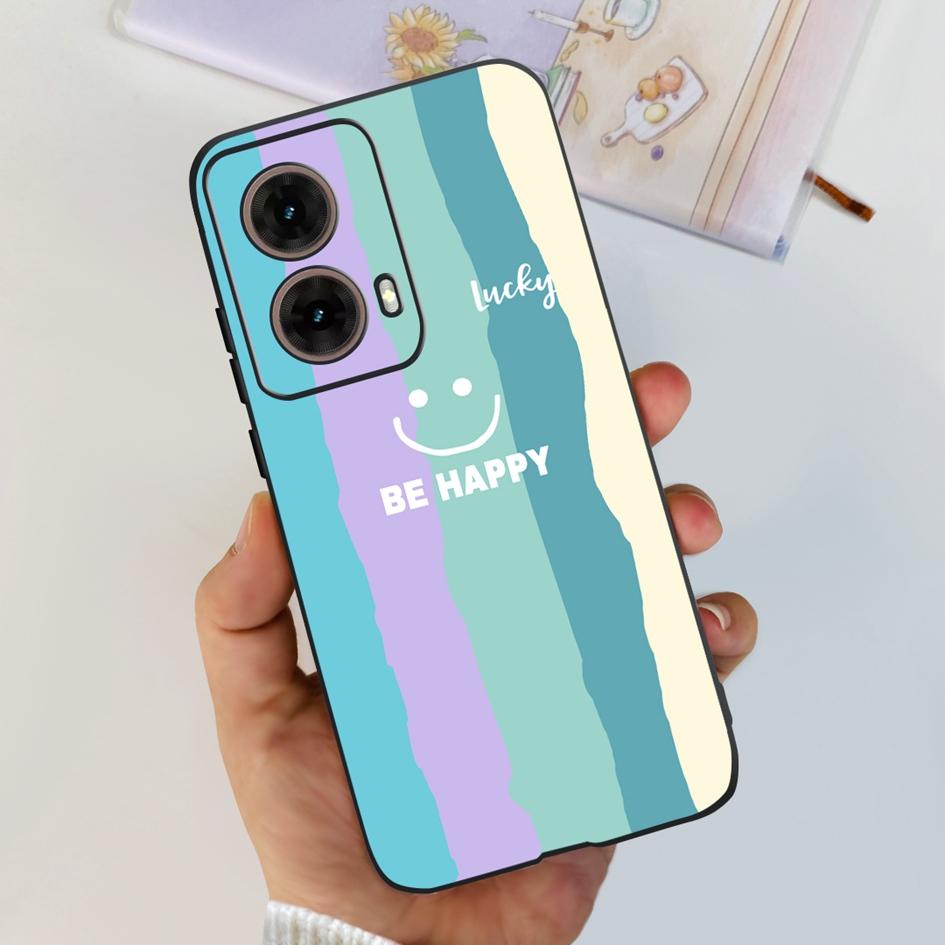 Чехол для Motorola Moto G85 MotoG85 5G 2024 Модный Цветочный Мягкий Силиконовый Чехол для Телефона Для Motorola G85 MOTO G 85 Защитный Fundas