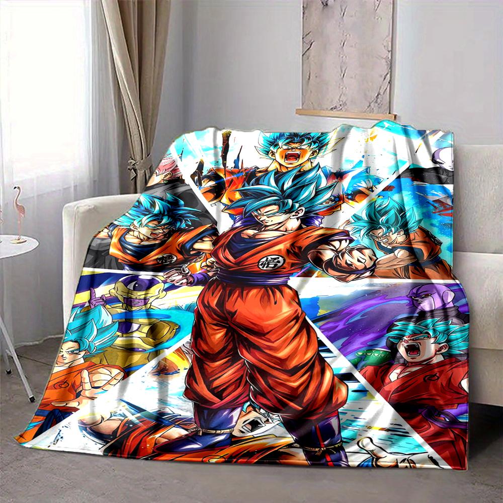 1Pc Dragon Ball Super Saiyan Blanket Soft And Comfortable Casual Warm Camping Travel Christmas Halloween Xmas Gift M928246
