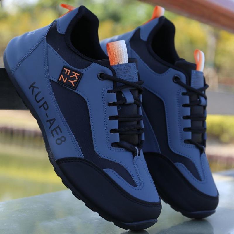 112197 people collect men's shoes autumn and winter high-end casual sports shoes leather surface waterproof travel shoes soft sole
