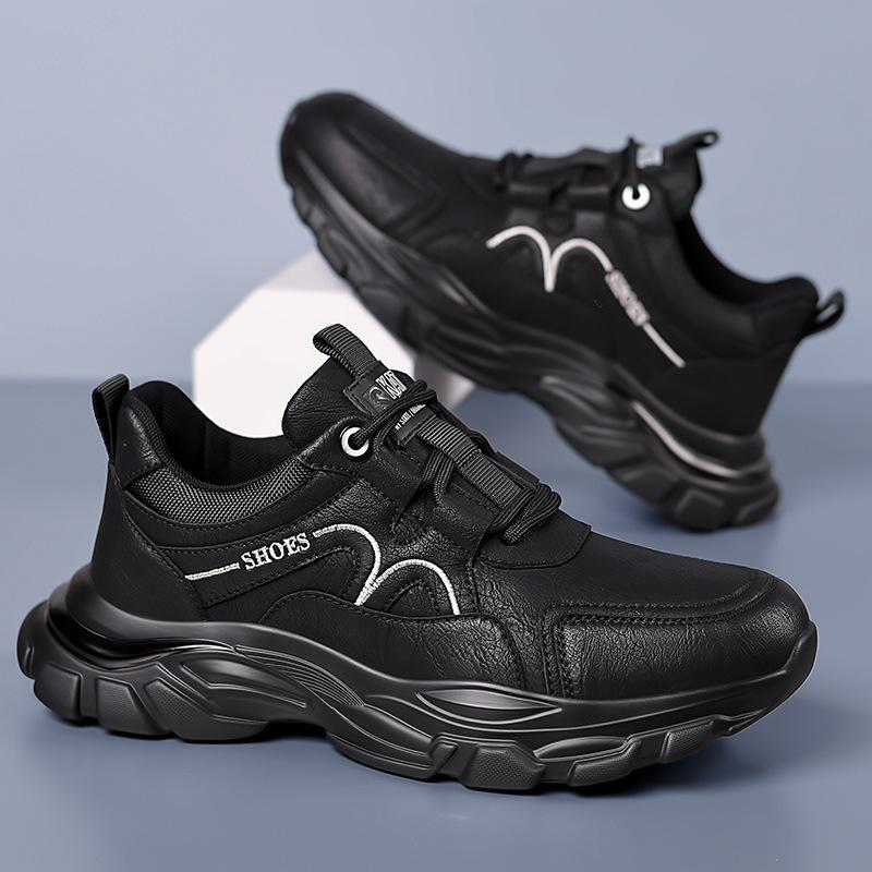 Мужская обувь осень-зима новые повседневные кожаные туфли мужские кроссовки спортивная обувь мужская мягкая подошва тренд