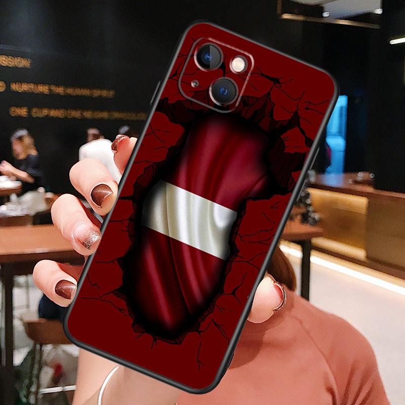 Latvia Flag Phone Case For iPhone 13 12 11 14 15 16 Pro Max Plus X XR XS Bumper Cover Coque