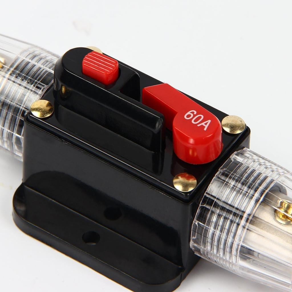 12V-24V DC Inline Car Circuit Breaker Manual Reset Switch Audio Fuse 20A/30A/40A/50A/60A/80A/100A