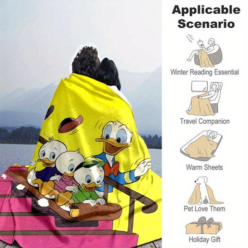 1pc, Donald Duck Family Throw Blanket Cozy & Soft for Home Decor, Couch Cover, Outdoor Use, Travel, Camping