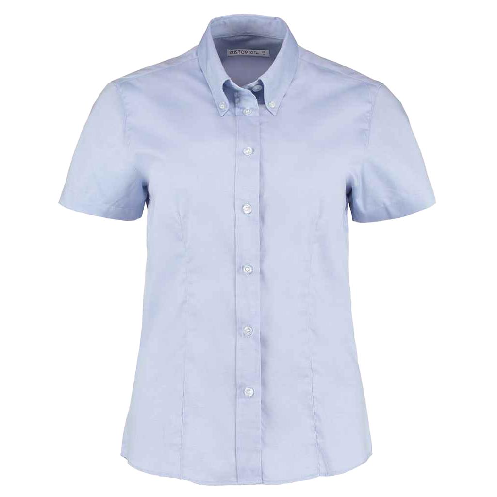 Kustom Kit Womens/Ladies Corporate Oxford Tailored Short-Sleeved Shirt