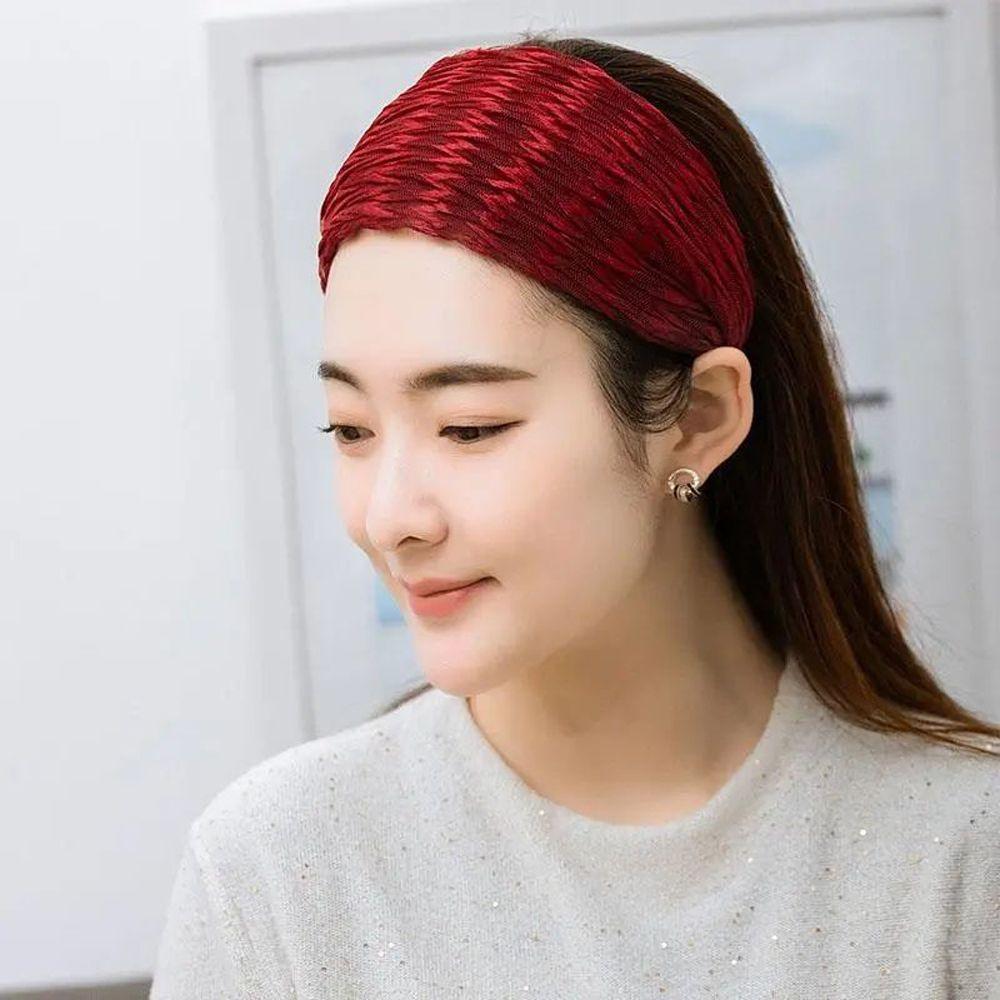 Элегантная однотонная повязка на голову в корейском стиле, женская повязка для волос, подарок для мамы с зубчатым обручем для волос