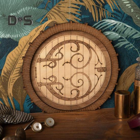 Мини деревянная дверь, дверь в виде сказочного домика, дверь в стиле ретро с микроландшафтным декором для поделок своими руками, миниатюрные книжные полки для сада