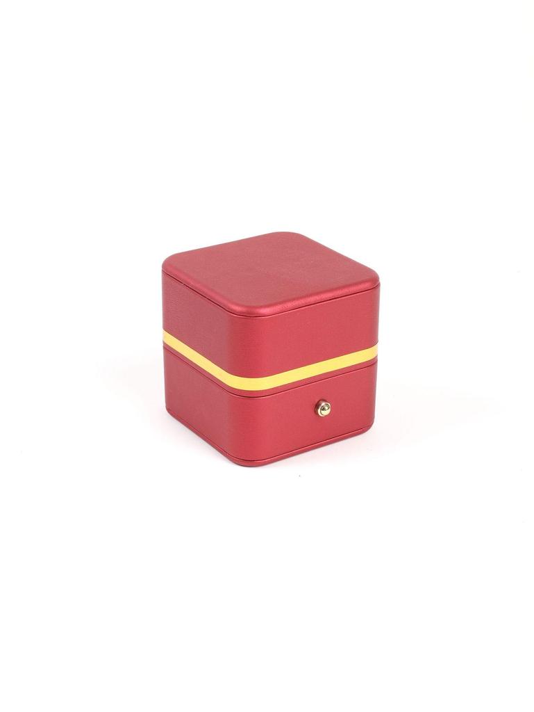 Роскошная шкатулка из искусственной кожи с золотой окантовкой для колец, подвесок, браслетов