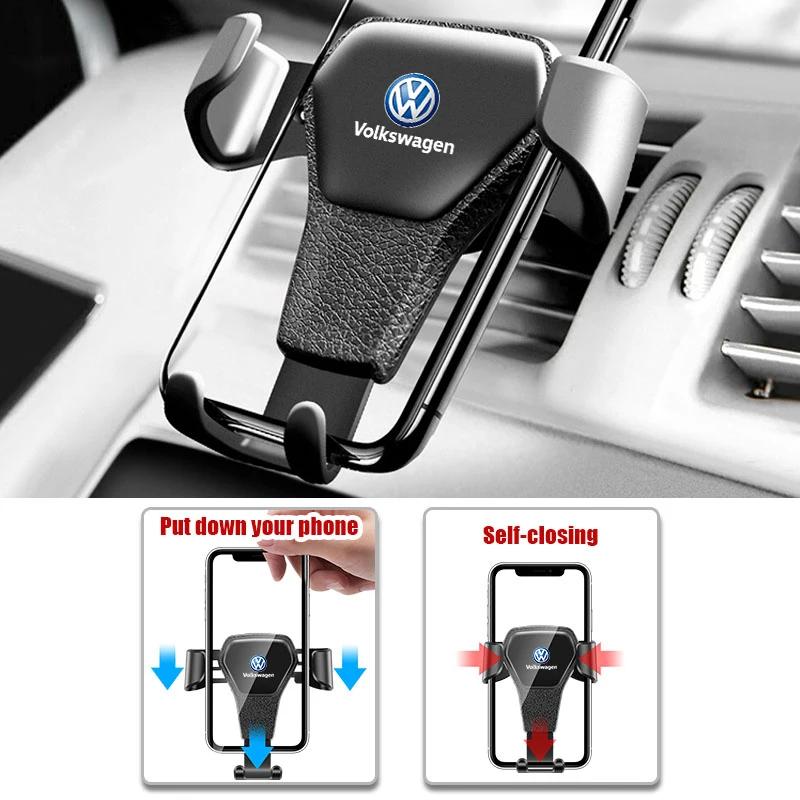 2025 Hot Gravity Car Phone Holder Air Vent GPS Stand Accessories For Volkswagen VW Tiguan Passat Golf Polo Touareg Transporter G