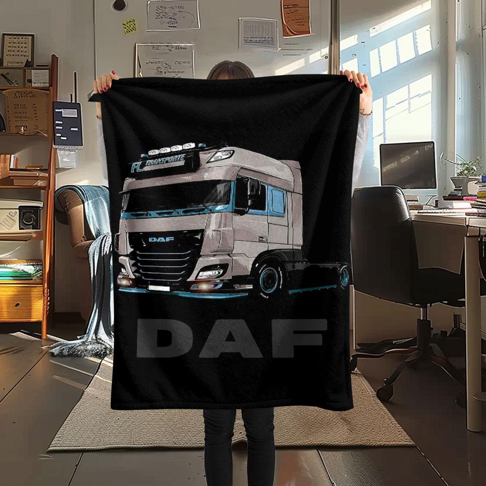 1PC DAF Patterned Flannel Blanket Suitable For All Seasons for Home Decor Warmth and Comfort Gifts Holiday Present