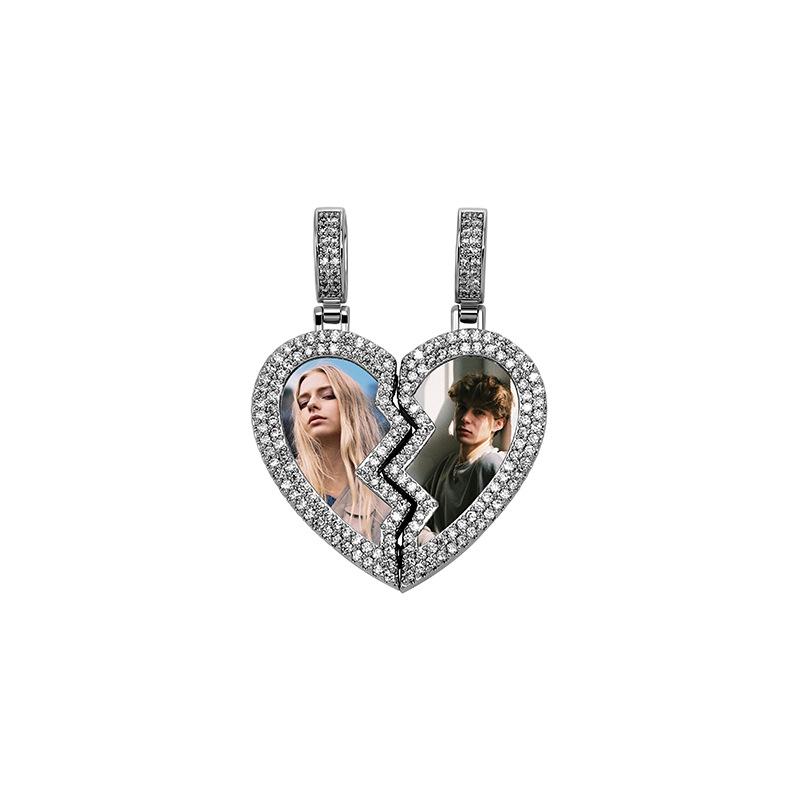 Кулон Jinao Heartbreak Memory Pendant: Европейское и американское колье-рамка для фотографий, сделанное своими руками.