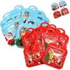 10PCS Transparent Window Christmas Snack Bags Cookie Packaging Bags  Christmas Party Supplies