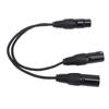 XLR Splitter Cable 3 Pin Female to Dual Male Patch Y Cable Balanced Microphone Cord