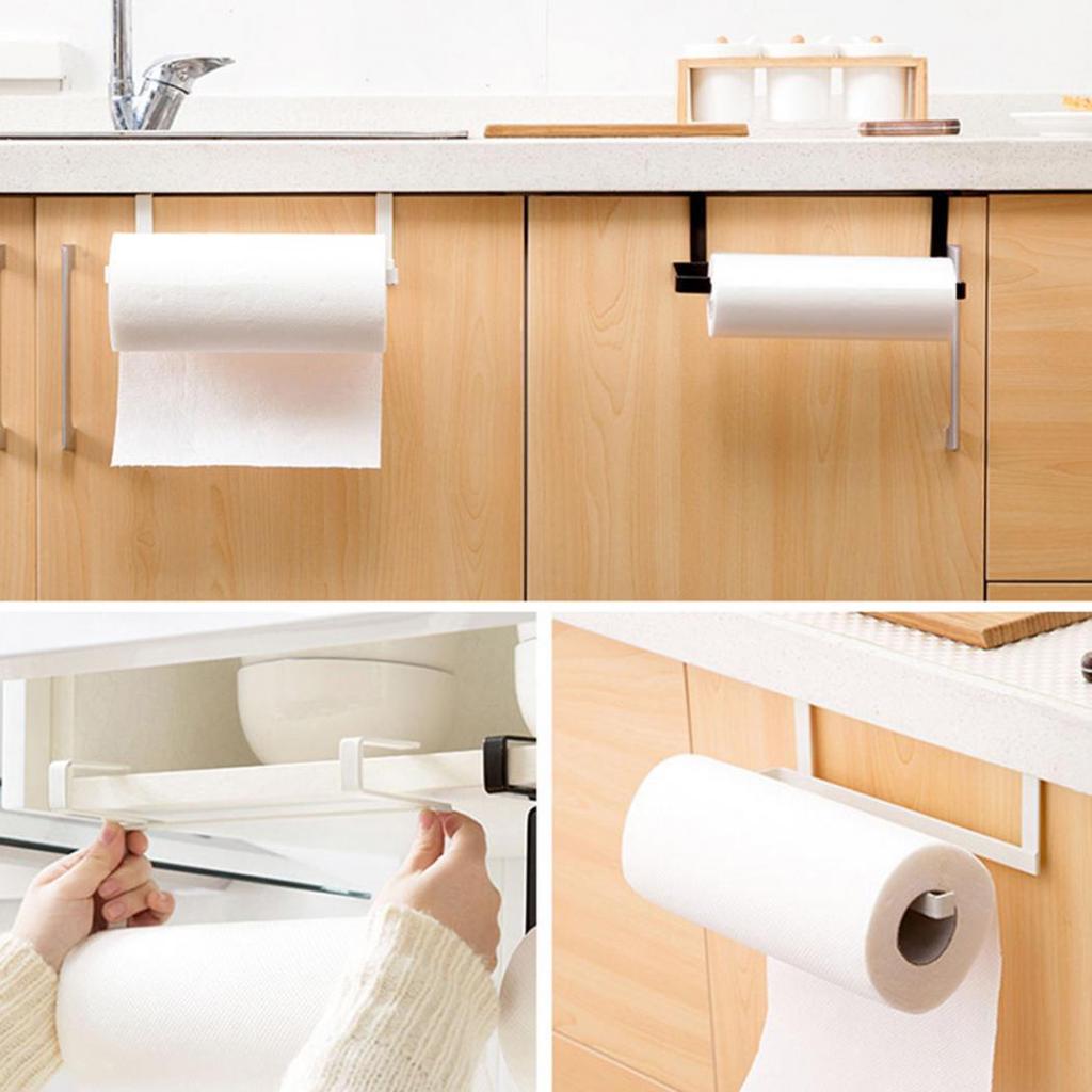 Organizer Rack Cabinet Paper Towel Hanger Bathroom