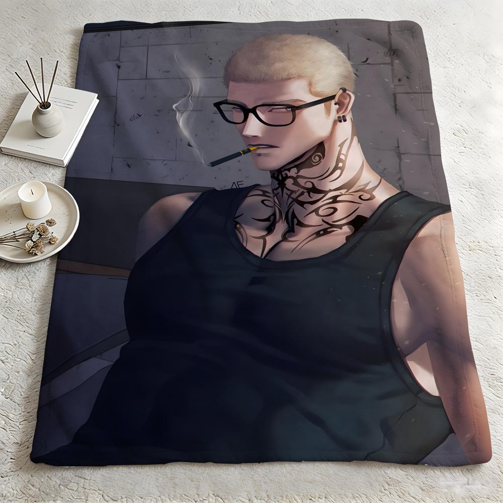 art SShut Linee Throw Warm Soft Flannel Blanket Multiuse for Sofa Bed Camping Travel Nap
