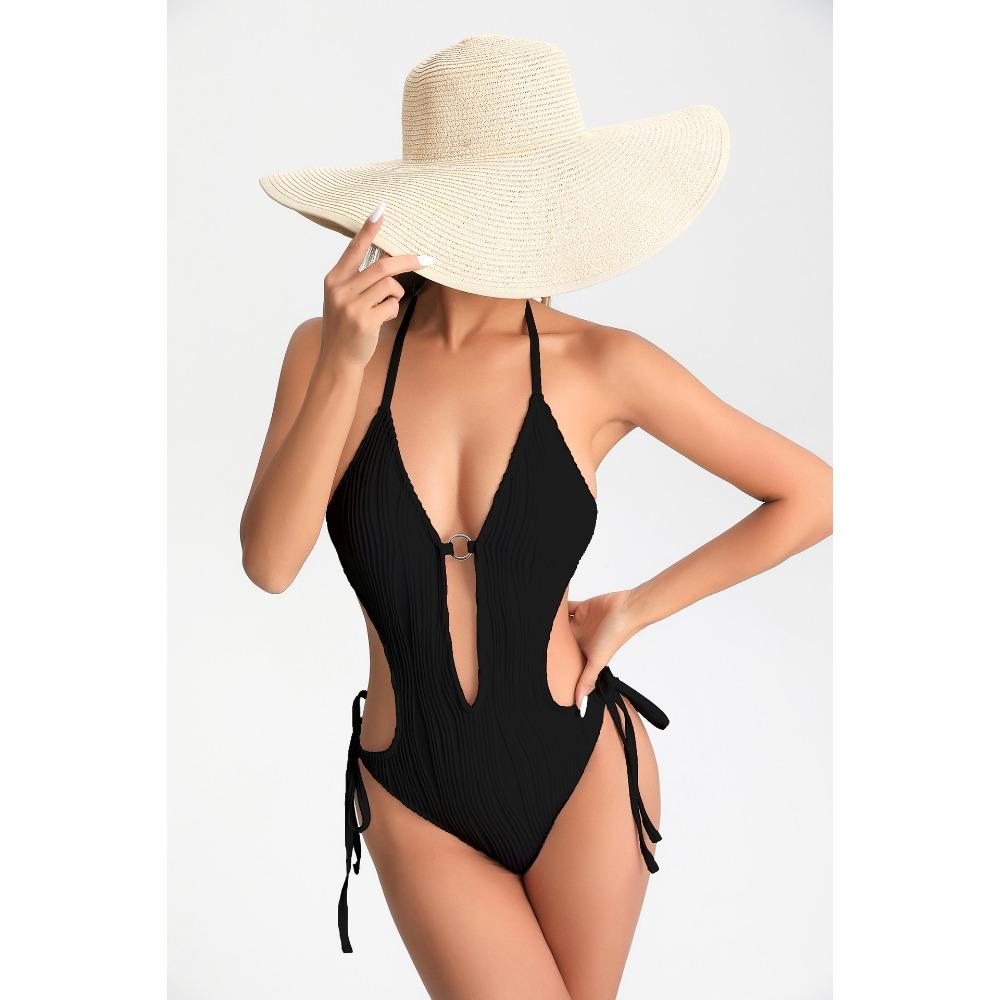 Европейский и американский цельный облегающий полые сексуальный купальник купальники