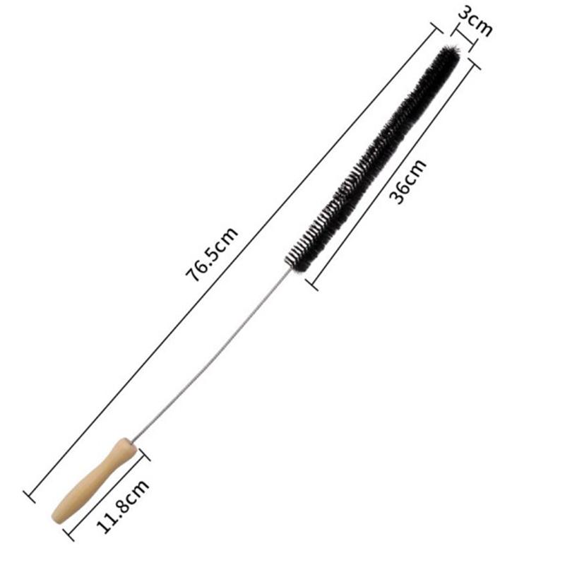 Черная удлиненная гибкая щетка для чистки вентиляционного отверстия сушилки стиральной машины